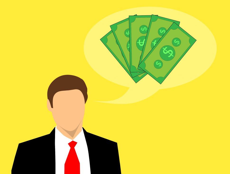 Free Image of thinking about money  