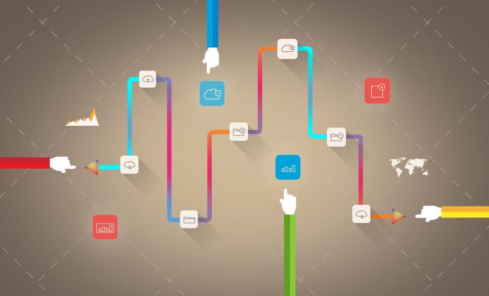 Free Image of Software as a Service - SaaS - Cloud Apps - Connected Devices 