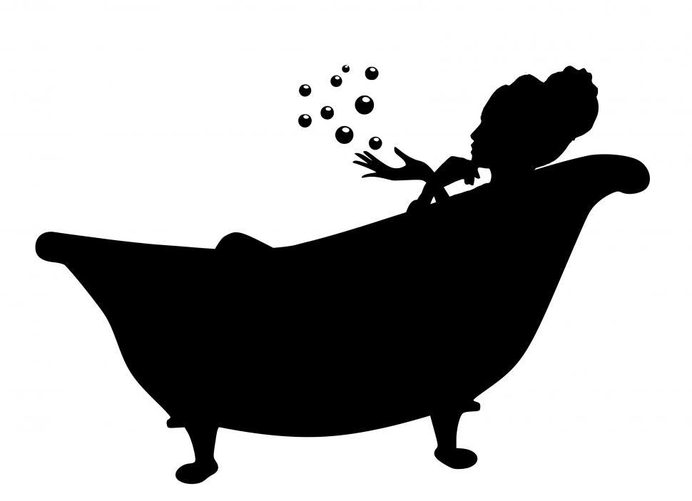 Free Image of bathtub Silhouette  
