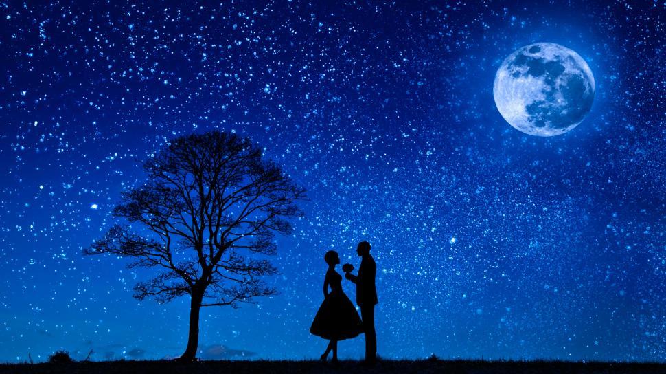 Free Image of lovers Silhouette  