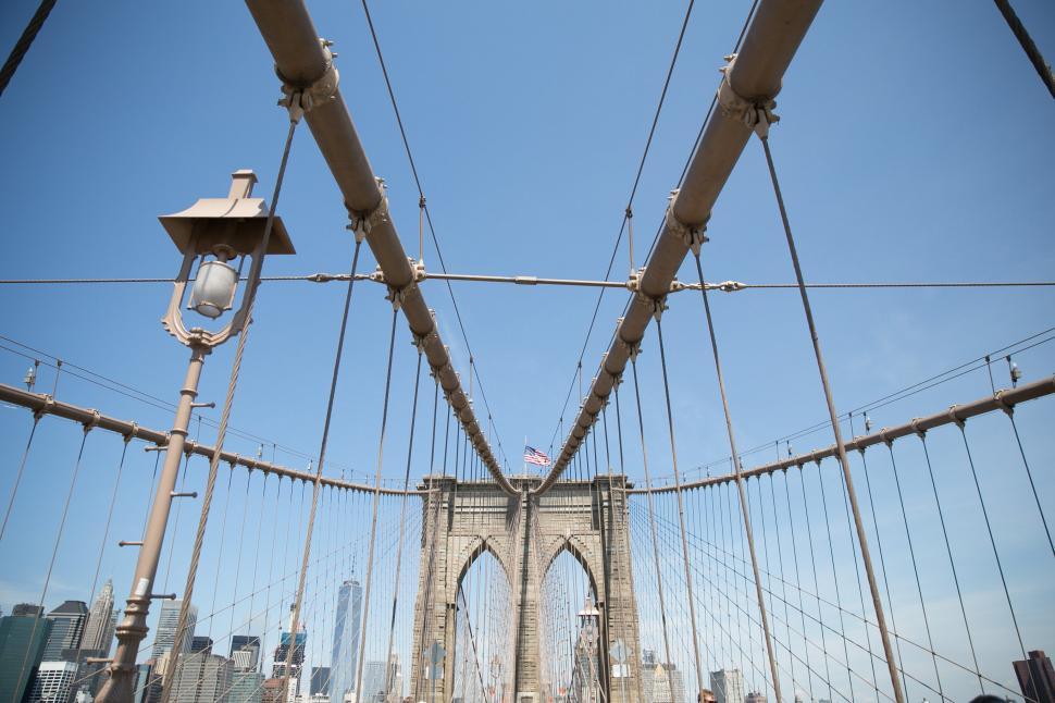 Free Image of Suspension cables on Brooklyn bridge 