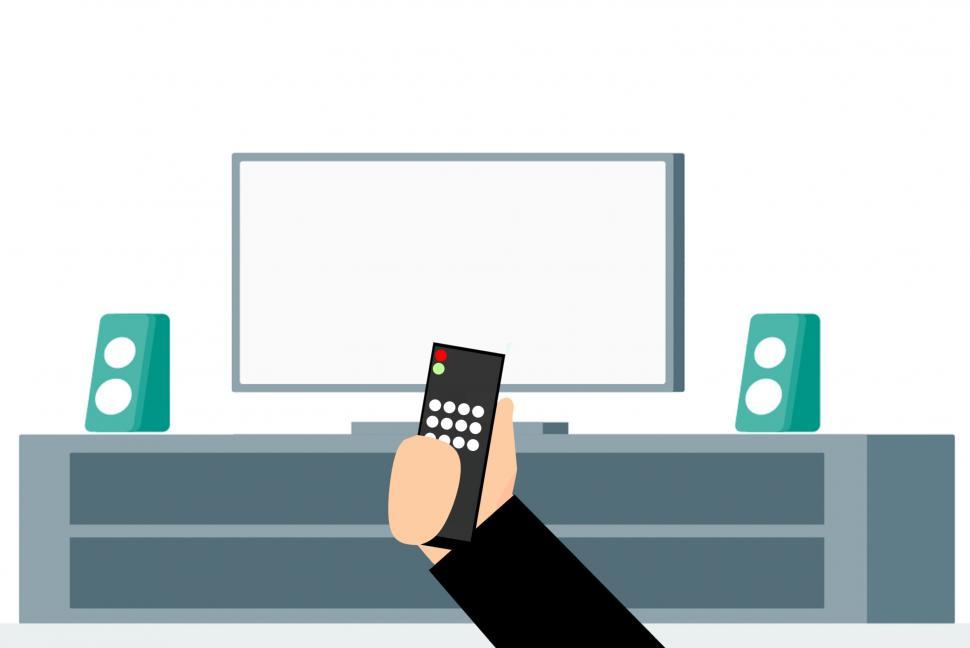 Free Image of watching TV  