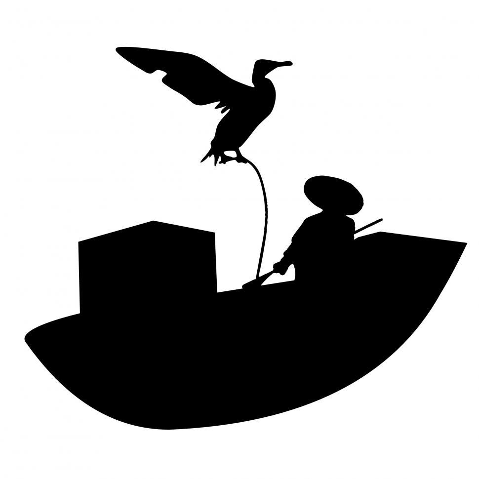 Free Image of fisherman Silhouette  