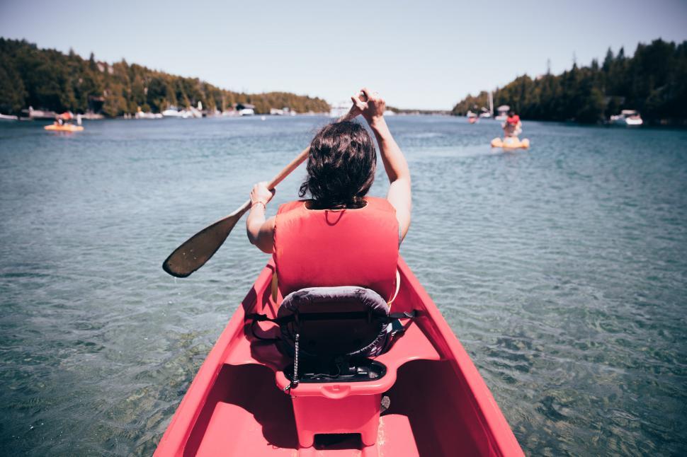 Free Image of Kayaking in the lake 