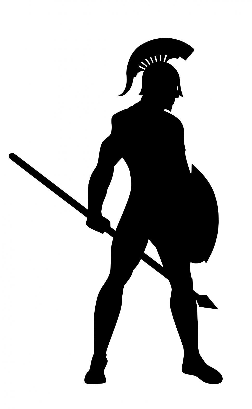 Free Image of Spartan warrior Silhouette  