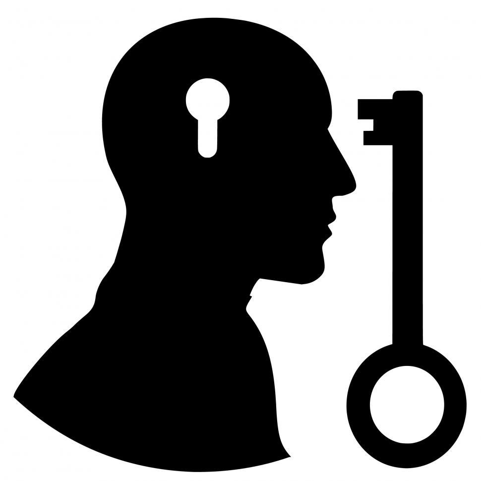 Free Image of brain key  