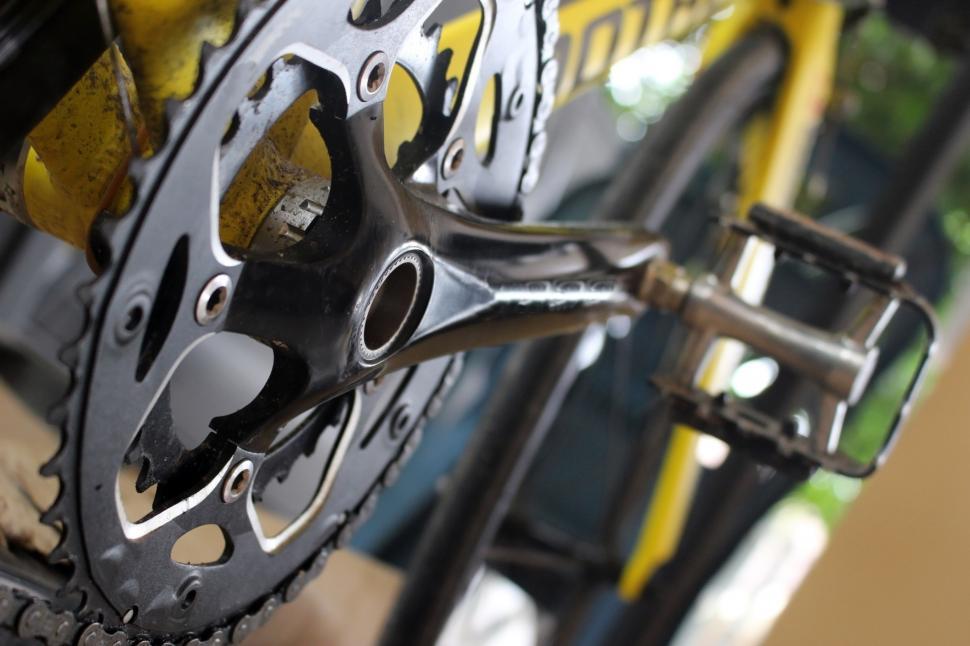 Free Image of Close up detail of racing bicycle pedals  
