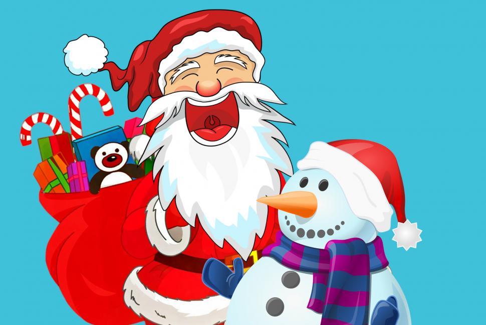 Free Image of santa and iceman  