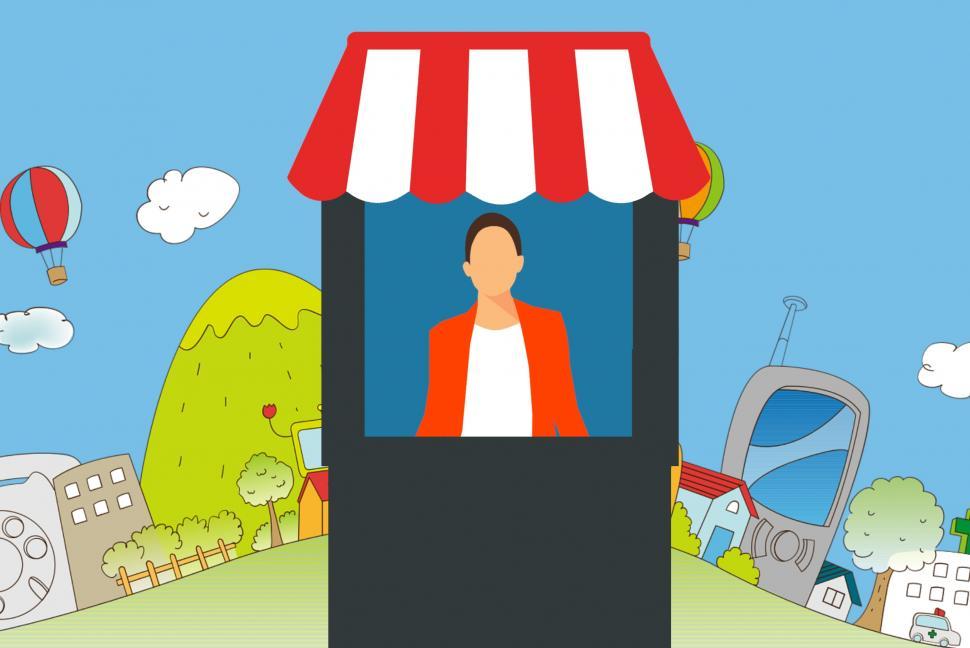 Free Image of woman working in Booth  