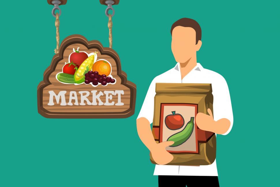 Free Image of man at the market  