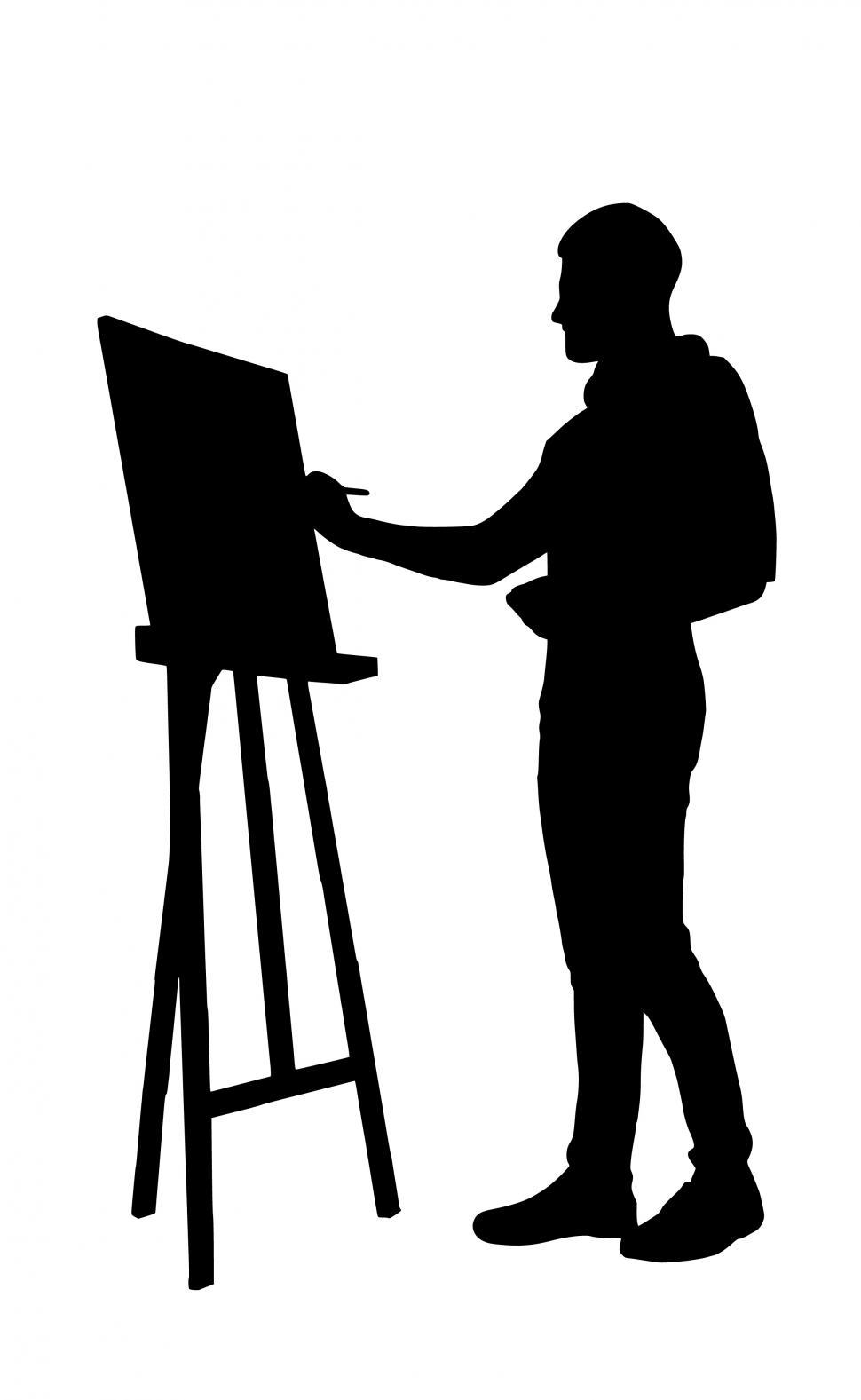 Free Image of artist painting Silhouette  