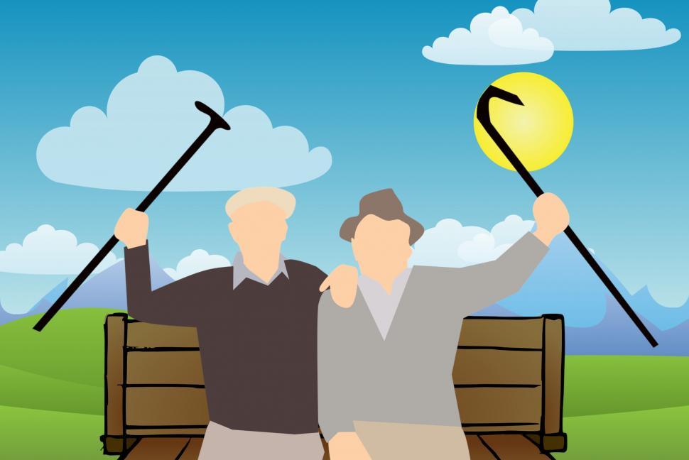 Free Image of old men in park  