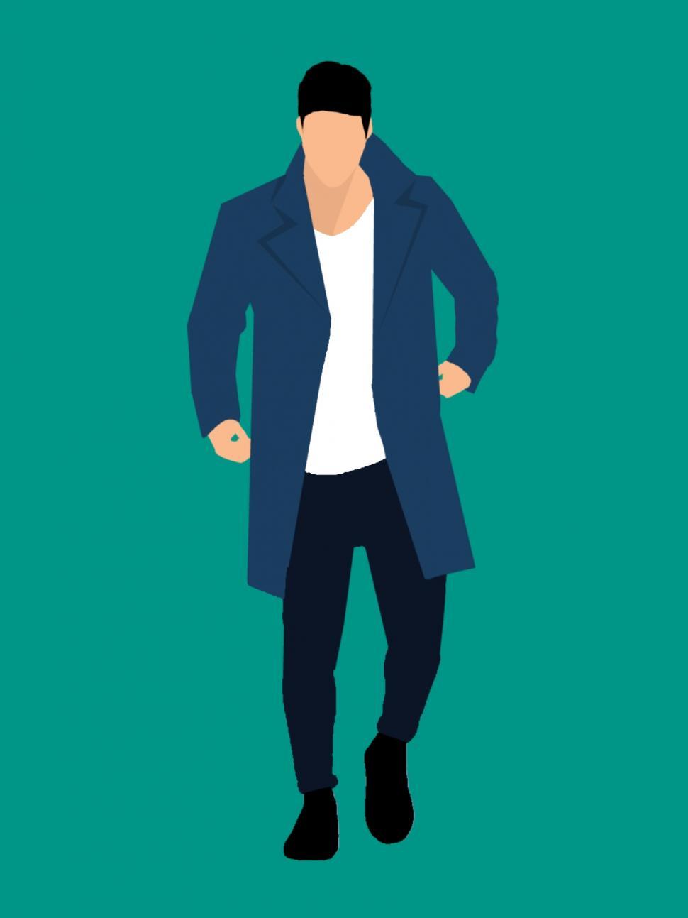 Free Image of man with heavy coat  