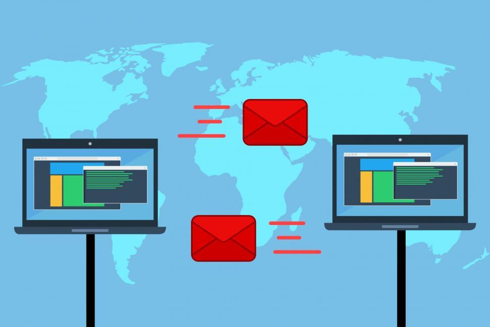 Free Image of sending and receiving mails  