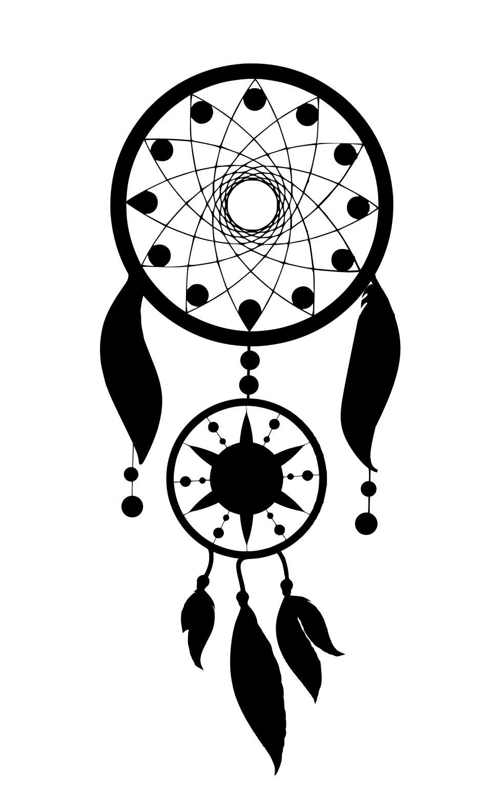 Free Image of dream catcher Silhouette  