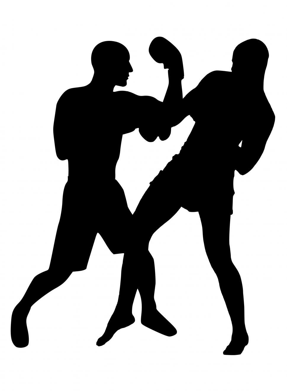 Free Image of boxing match Silhouette  