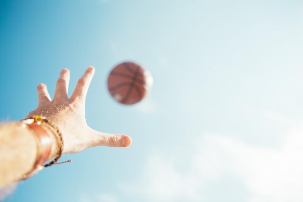 Free Image of A basketball throw 