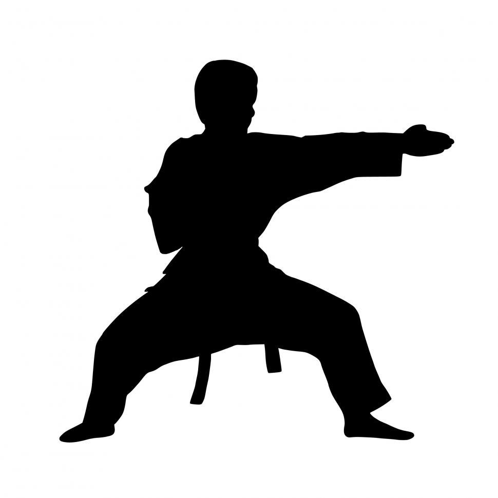 Free Image of karate fighter Silhouette  