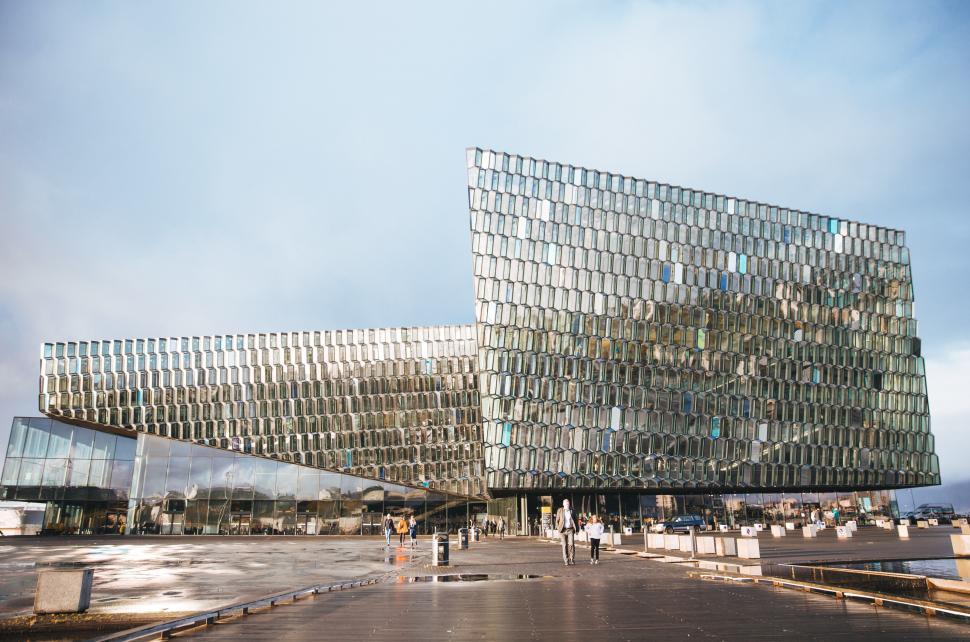 Free Image of Harpa concert hall in ReykjavÃƒÂŒk, Iceland 