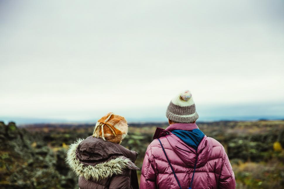 Free Image of Friends winter hiking adventure 