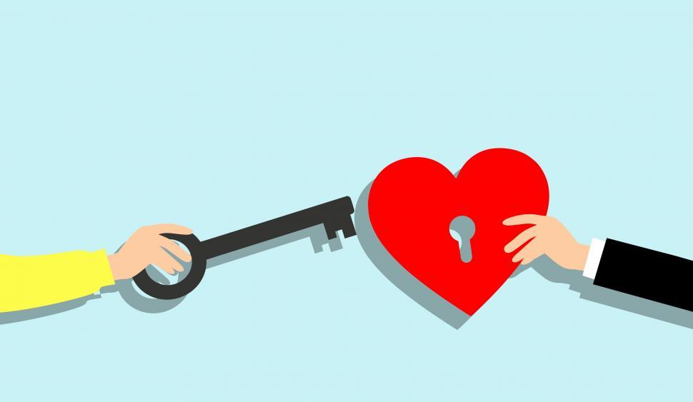Free Image of heart key  