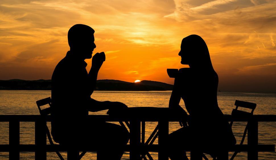 Free Image of couple drinking coffee  