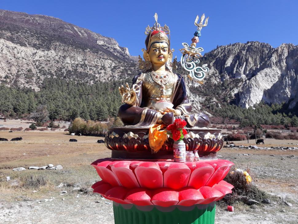 Free Image of Tilicho Lake Spiritual Figure 