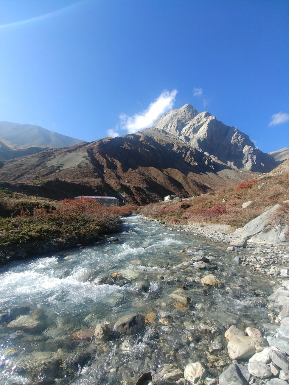 Free Image of Tilicho Lake Trekking - Stream 