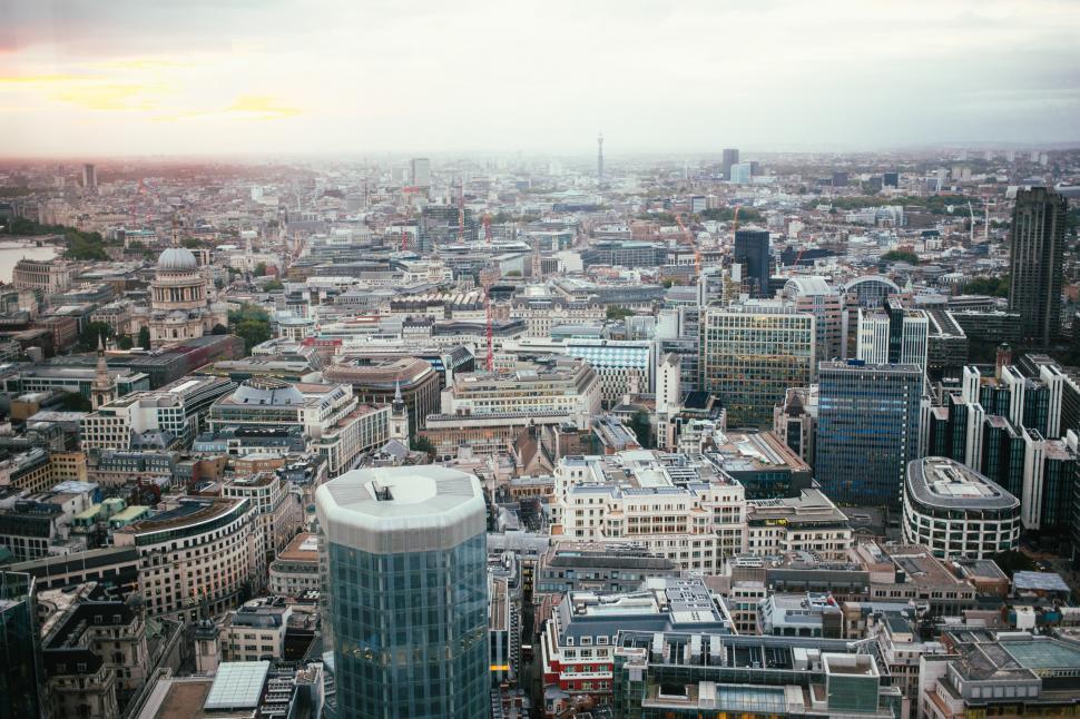 Free Image of Aerial view of downtown London 