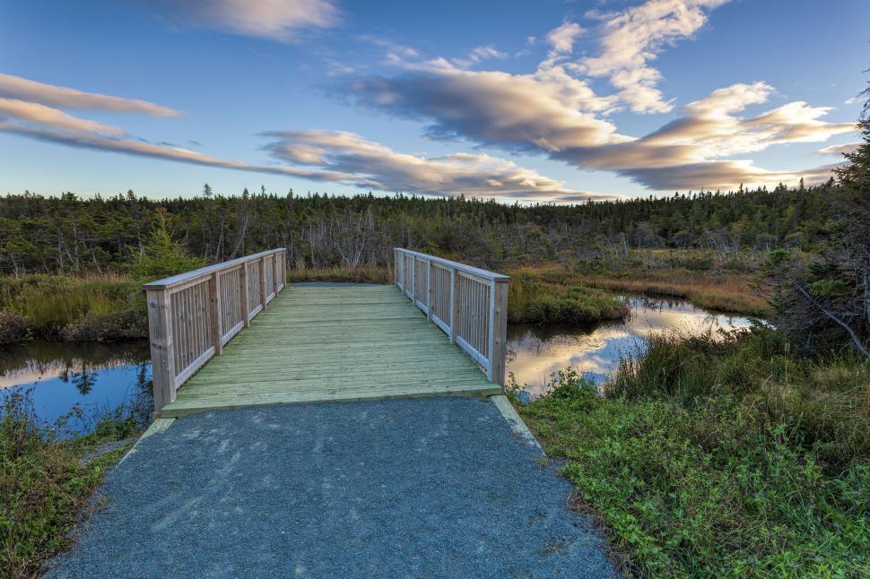 Free Image of Bridge over small river 