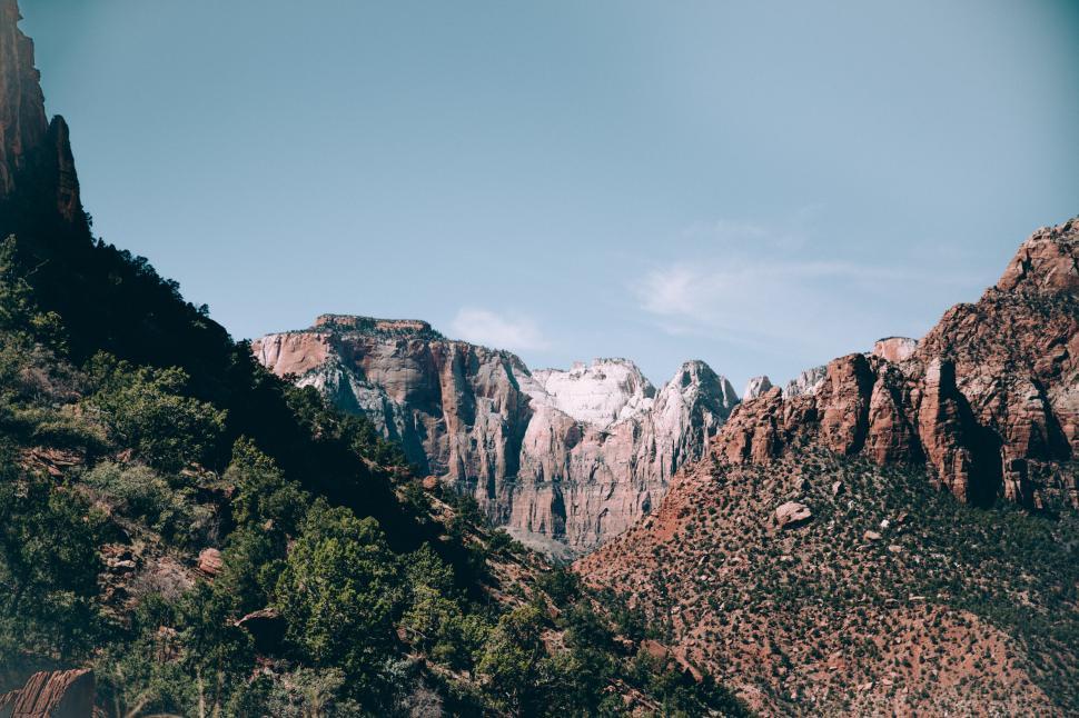 Free Image of Arizona landscape with layered rock formations 