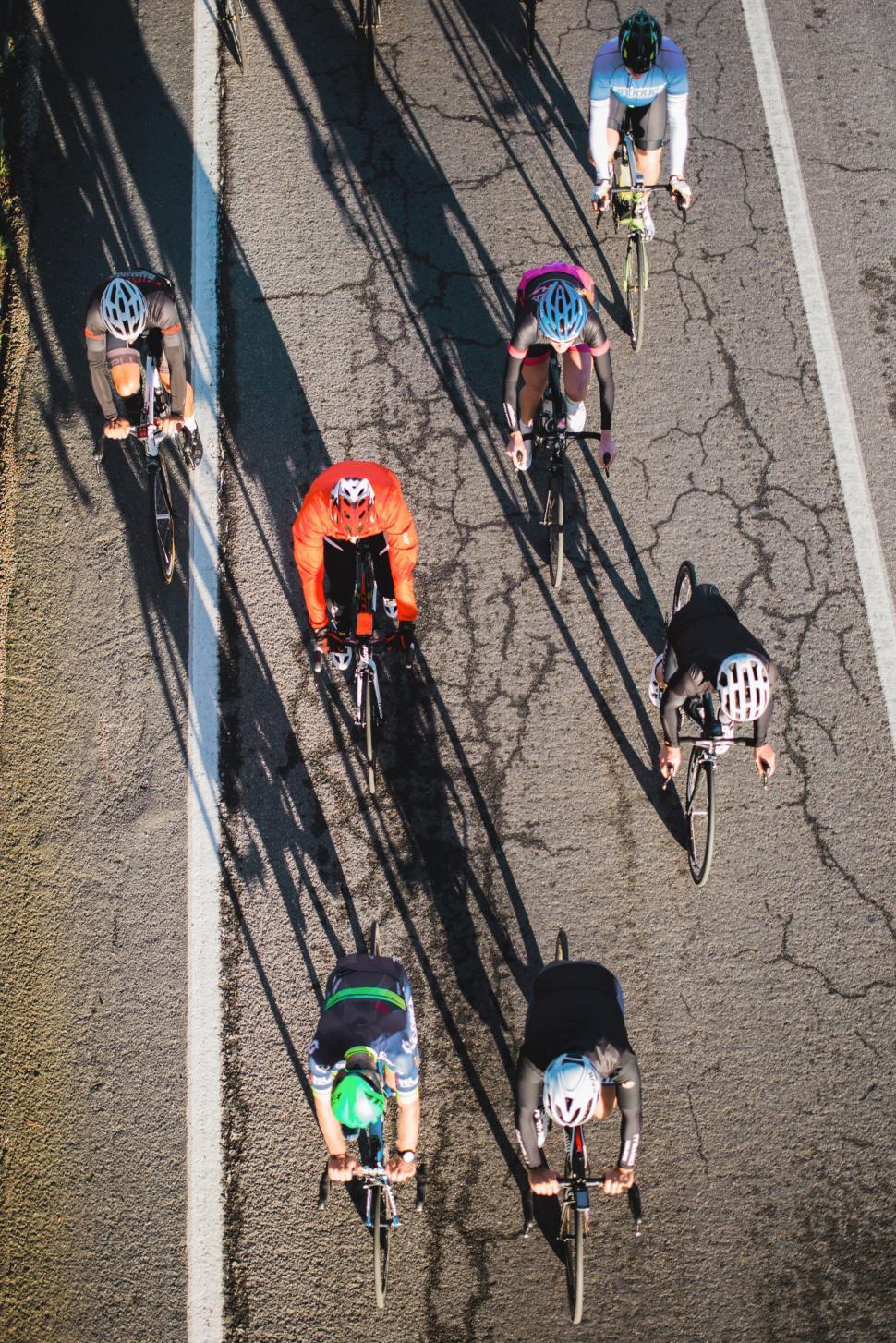 Free Image of Bicycle race view from above 