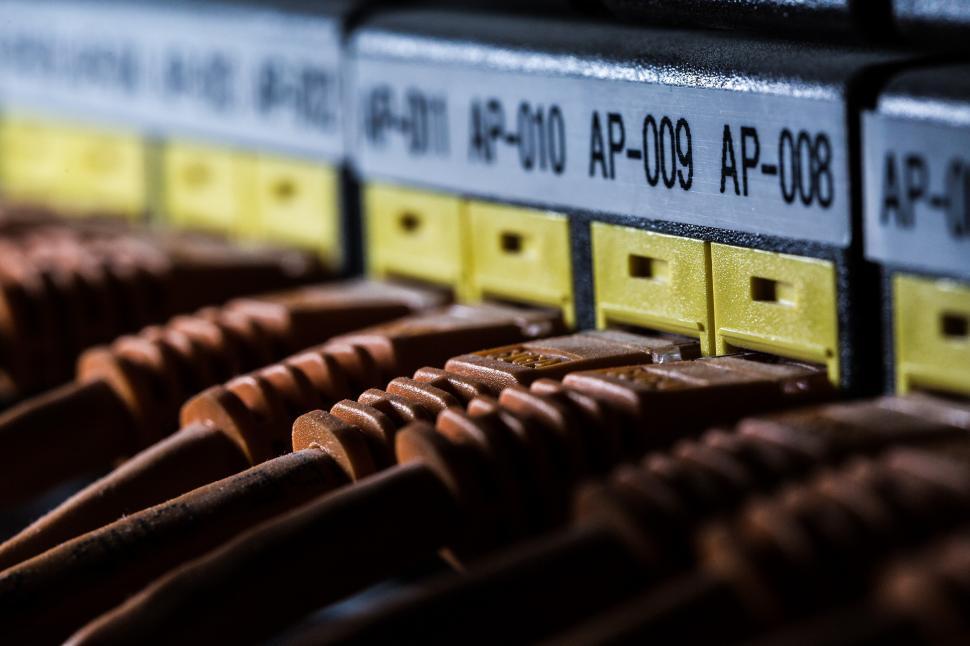 Free Image of Ethernet cables connected 
