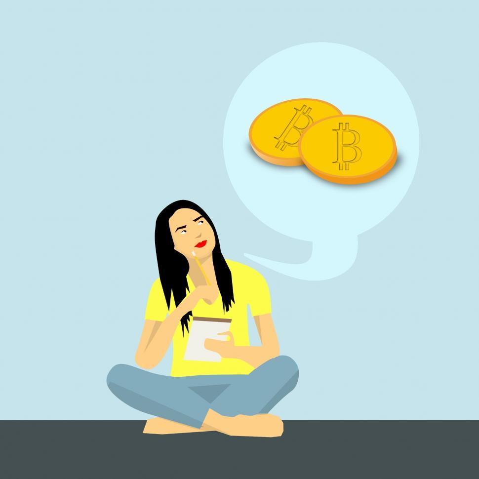 Free Image of thinking about Bitcoin  