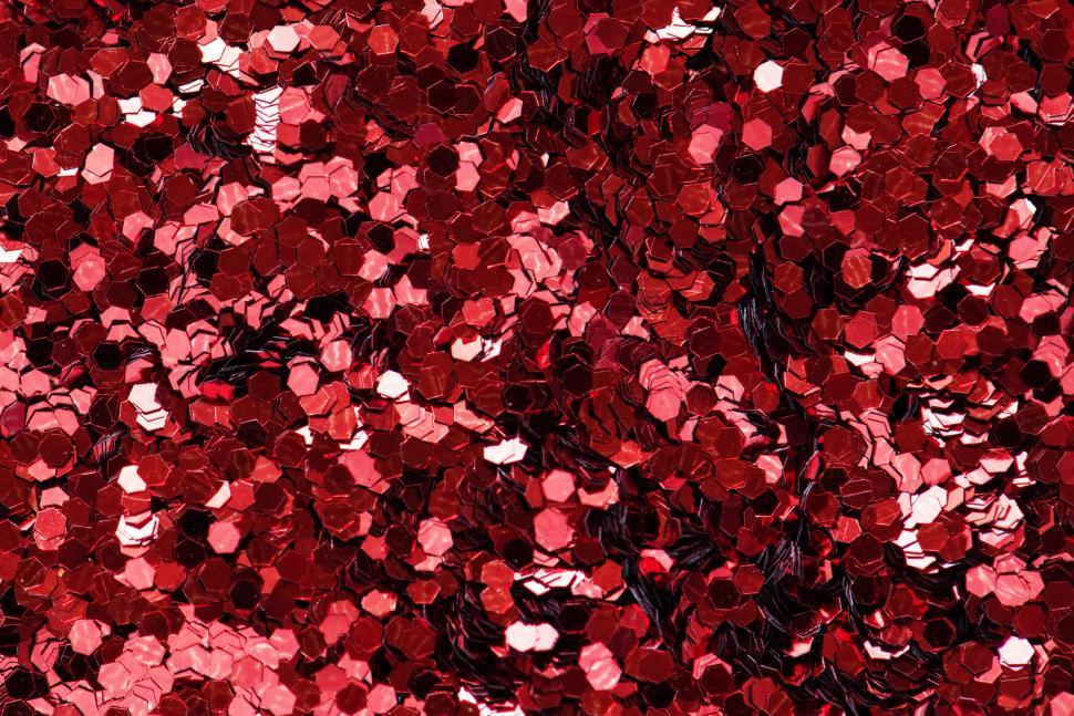 Free Image of Red hexagon glitter sparkles 