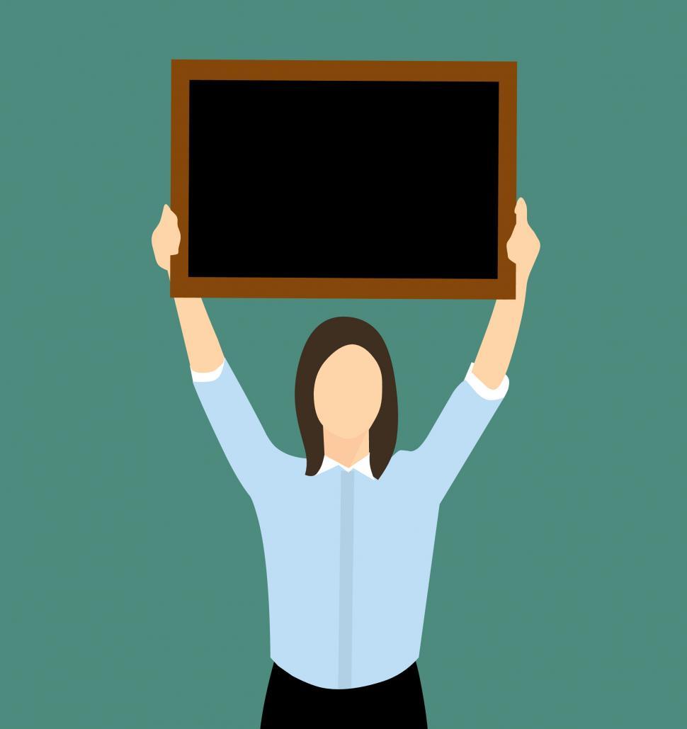Free Image of woman holding board  