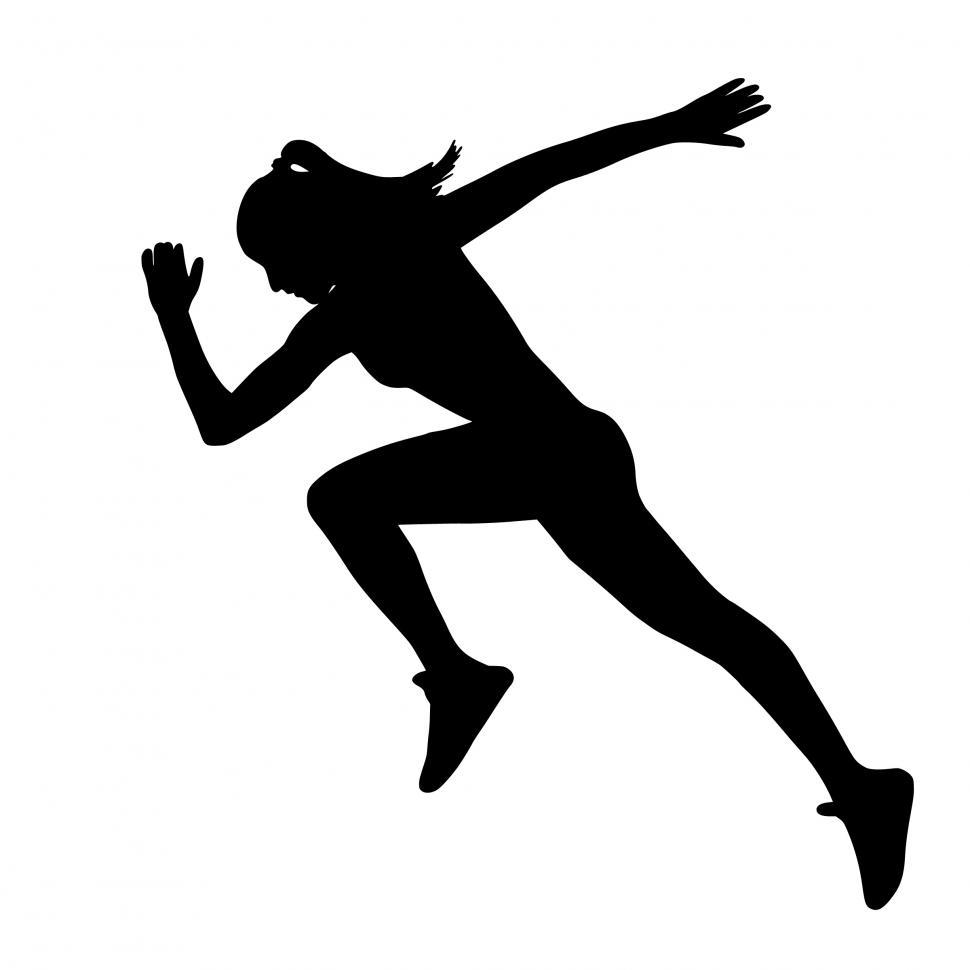 Free Image of woman running Silhouette  