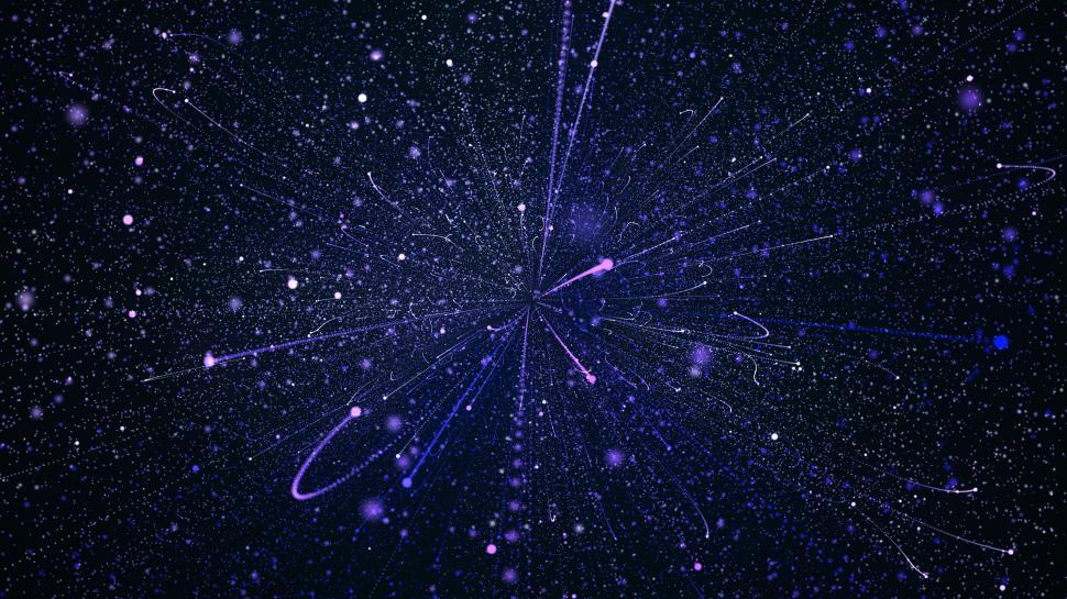 Free Image of Abstract digital background with flying particles  