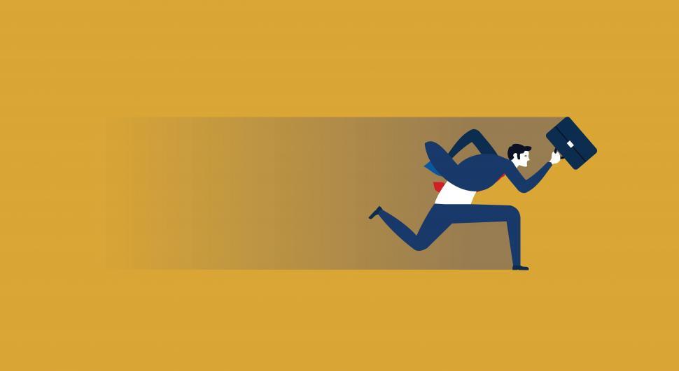 Free Image of Businessman in a Rush - Running  