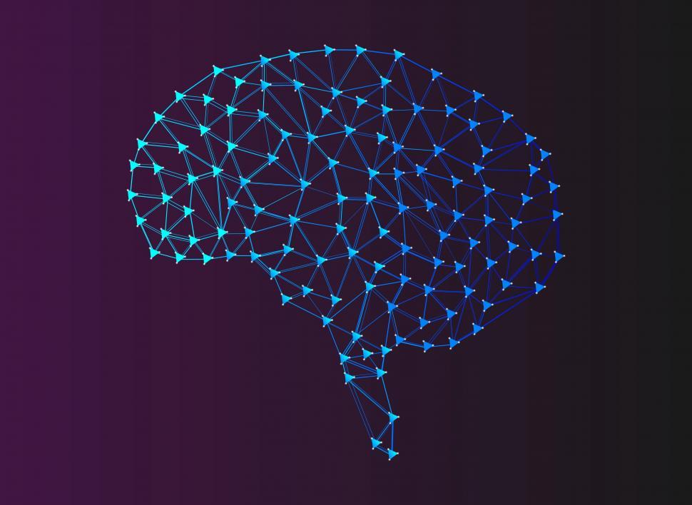 Free Image of Artificial Intelligence - Machine Learning - Digital Brain Mesh  