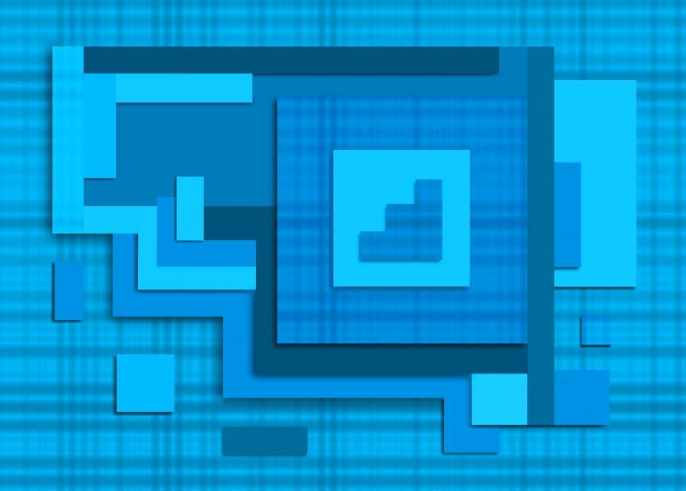 Free Image of Abstract Pattern - Squares and Rectangles - Cold Colors  