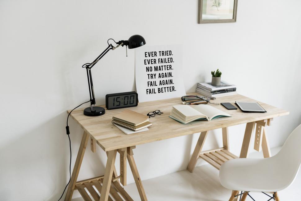 Free Image of Close up of books on a study table 