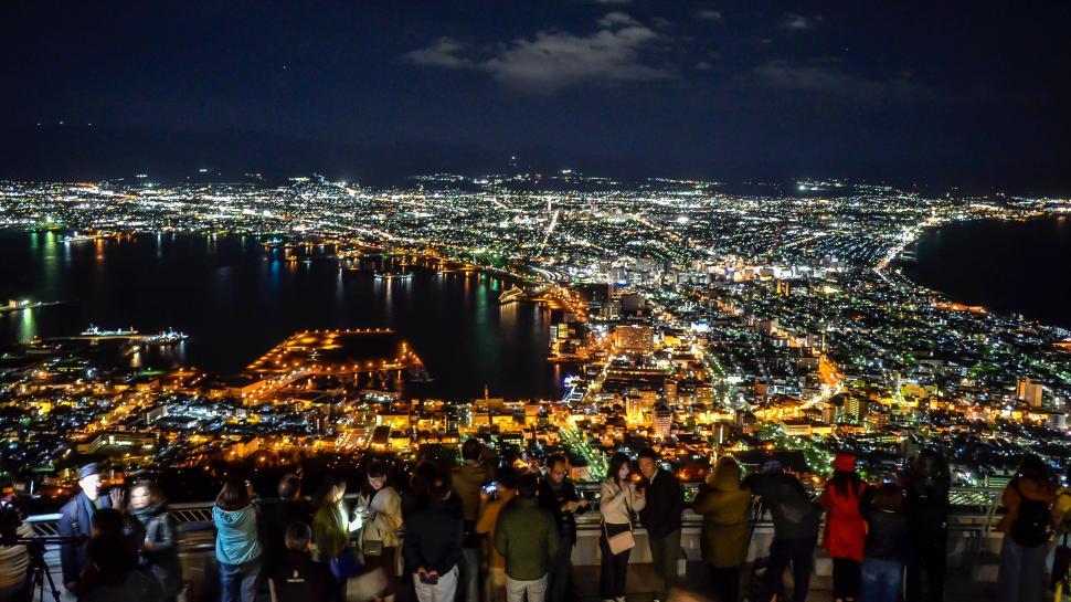 Free Image of Overview Japan Cities at Night 