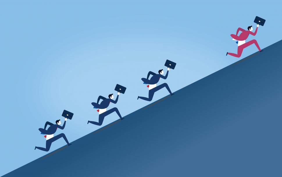 Free Image of Businessmen Pursuing Rival - Competition in the Workplace 