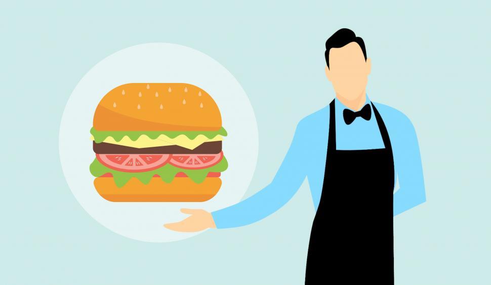 Free Image of burger meal  