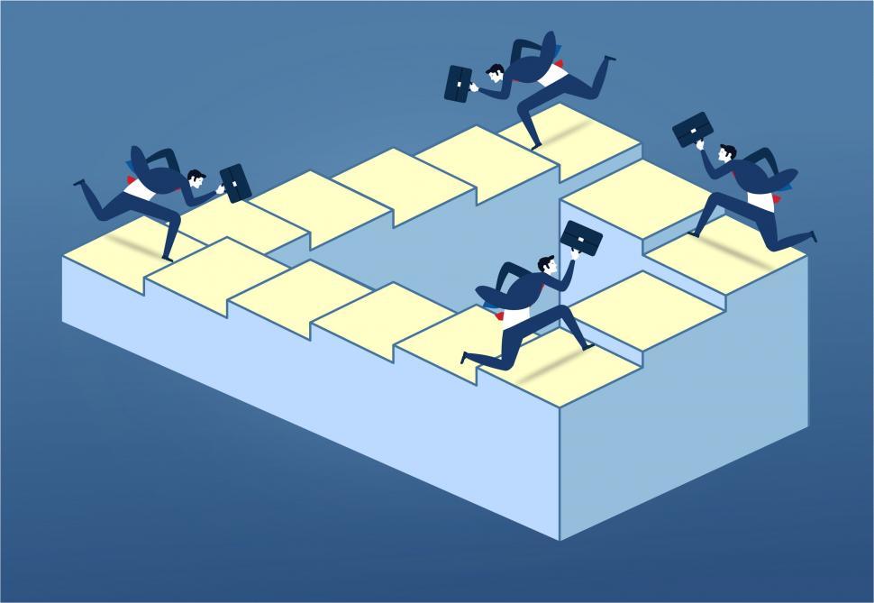 Free Image of Businessmen Running in Circles  