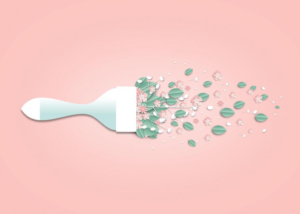 Free Image of Spring Concept with Brush Bouquet   