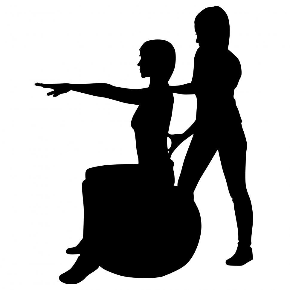 Free Image of back pain therapist Silhouette  