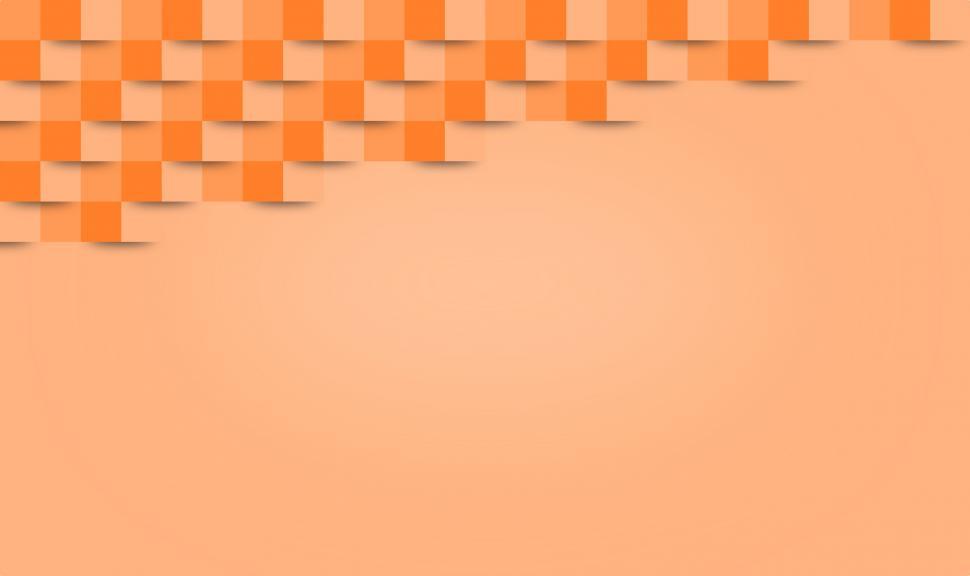 Free Image of Orange Abstract Geometric Background - With Copyspace  