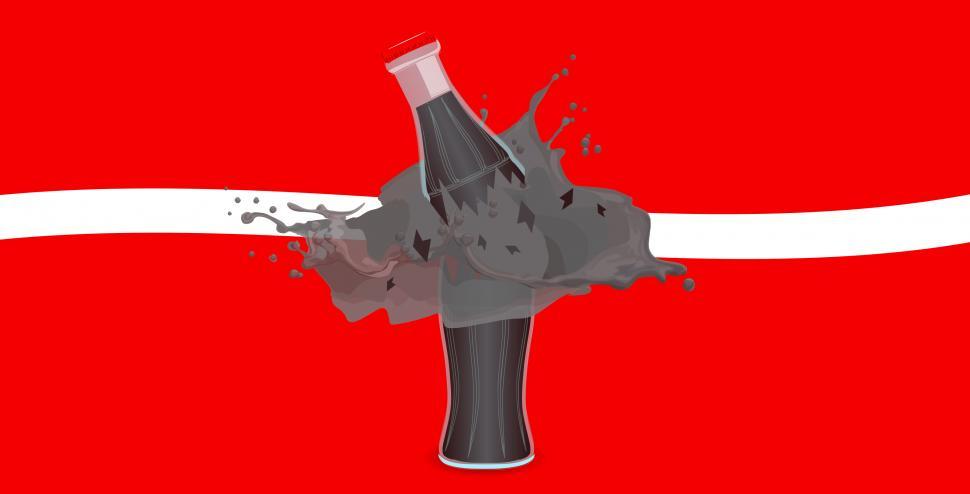 Free Image of Shattered Glass Soda Bottle  